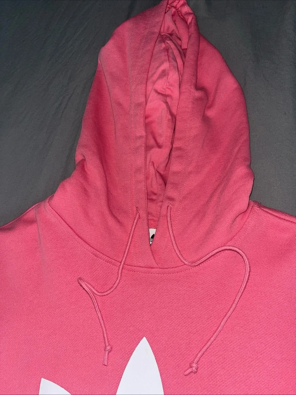 adidas Pink Hoodie with White Logo